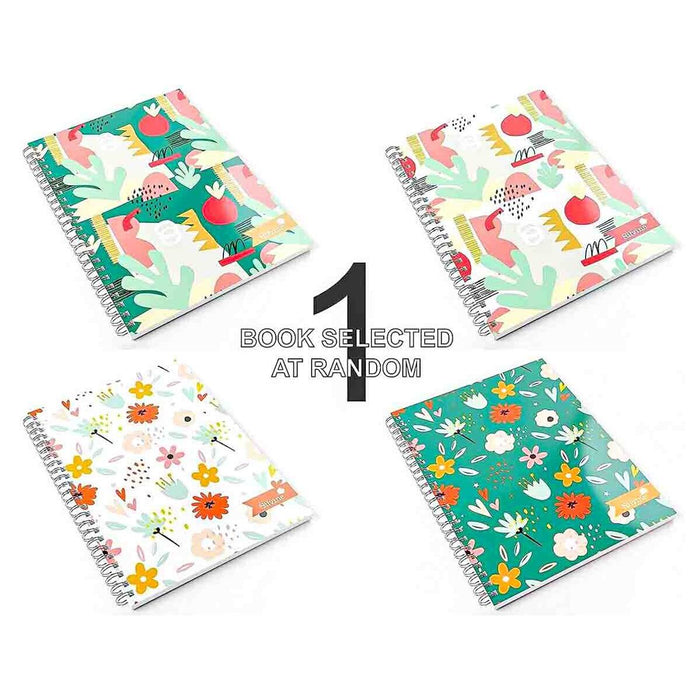 Silvine Marlene West 'Hearts and Flowers' A4 Notebook 160 Pages (styles vary)