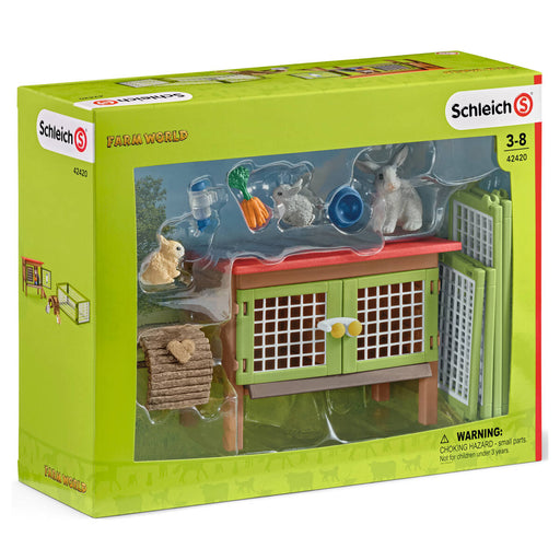 Schleich Farm World Rabbit Hutch Playset