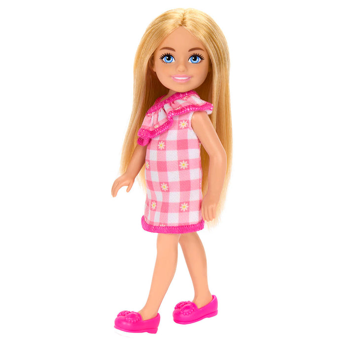 Barbie Chelsea Small 14cm Doll in Checked Dress