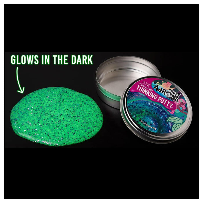 Crazy Aaron’s Glow Bright Mermaid Tale Thinking Putty 90g