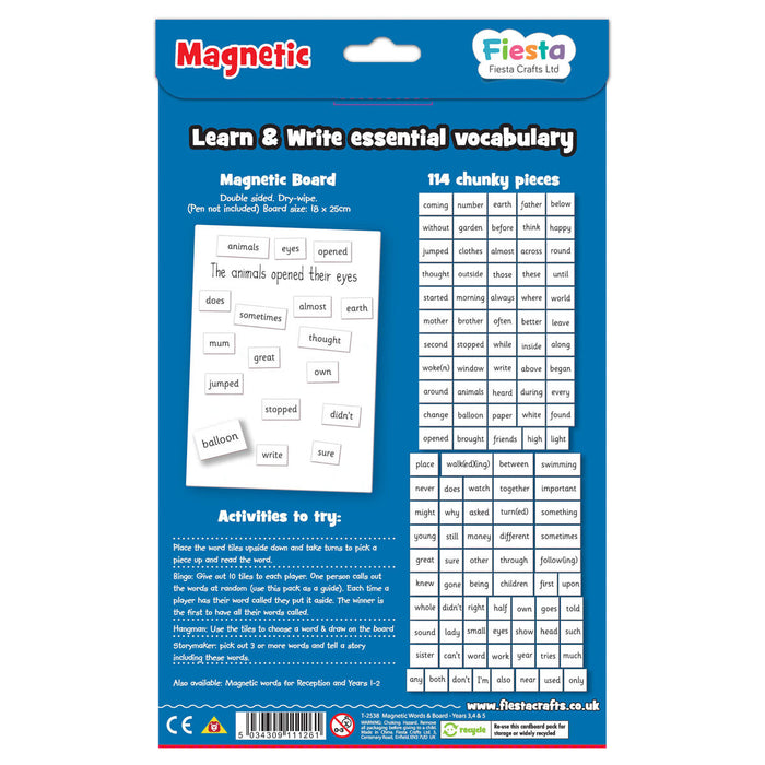 Fiesta Crafts Magnetic Words School Years 3,4 & 5 Set