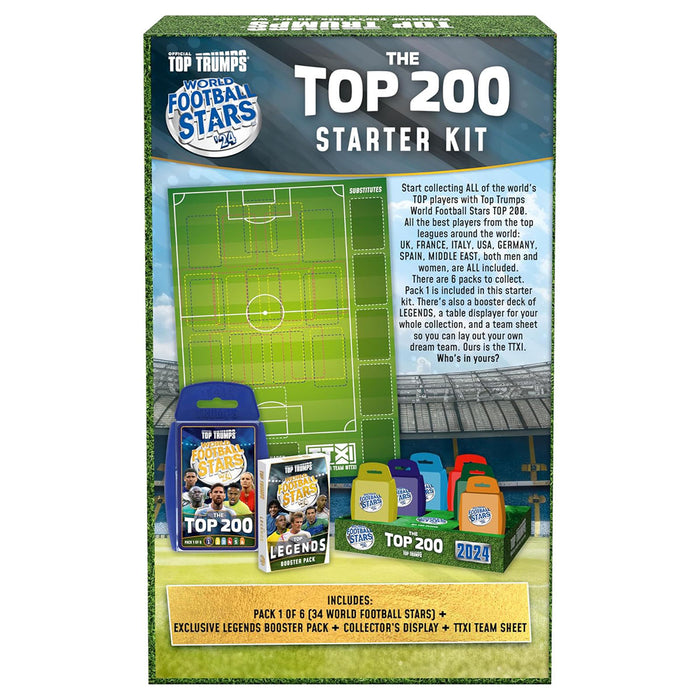 World Football Stars '24 Top 200 Starter Kit Top Trumps Card Game