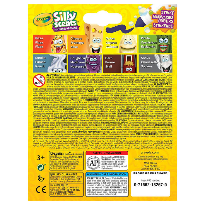 Crayola Silly Scents Stinky Broad Line Markers (Pack of 8)