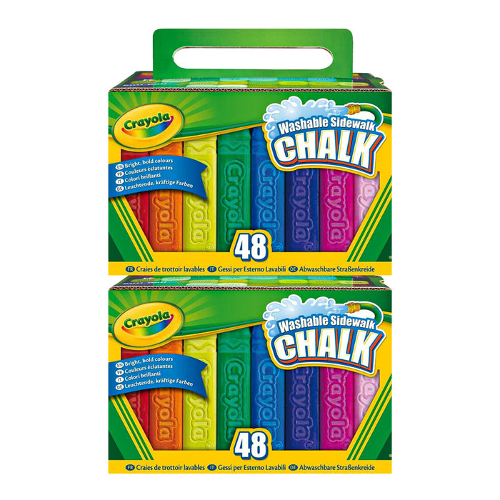 Crayola Washable Sidewalk Chalk Set Pack of 48 x 2