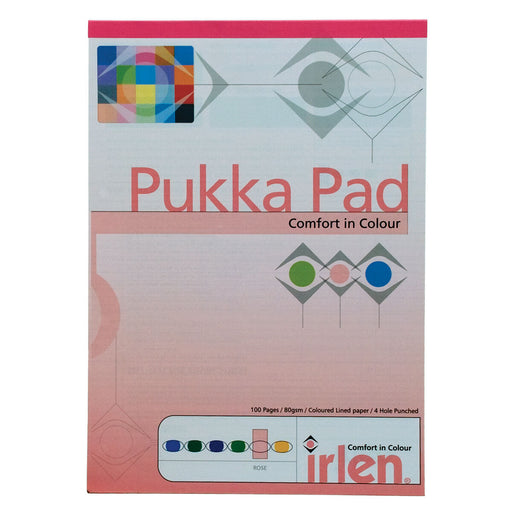 Pukka Pad Comfort in Colour Irlen Syndrome/Dyslexia Rose A4 Refill Pad