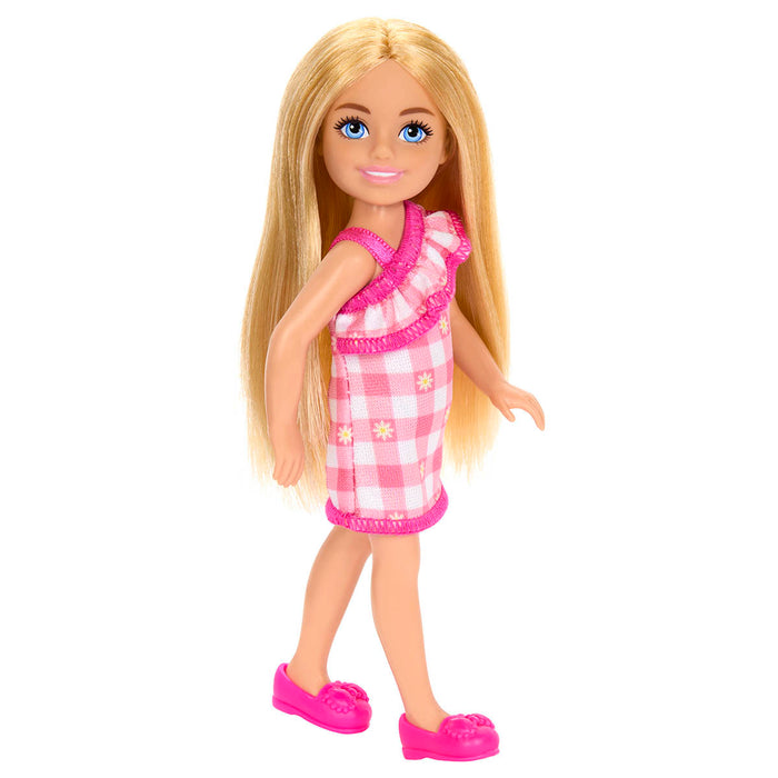 Barbie Chelsea Small 14cm Doll in Checked Dress