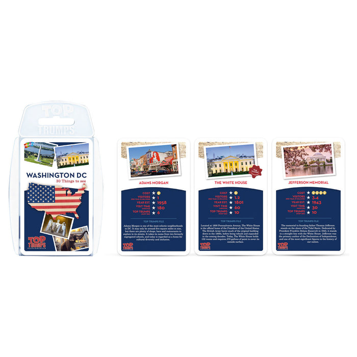 Washington DC Top Trumps Card Game 