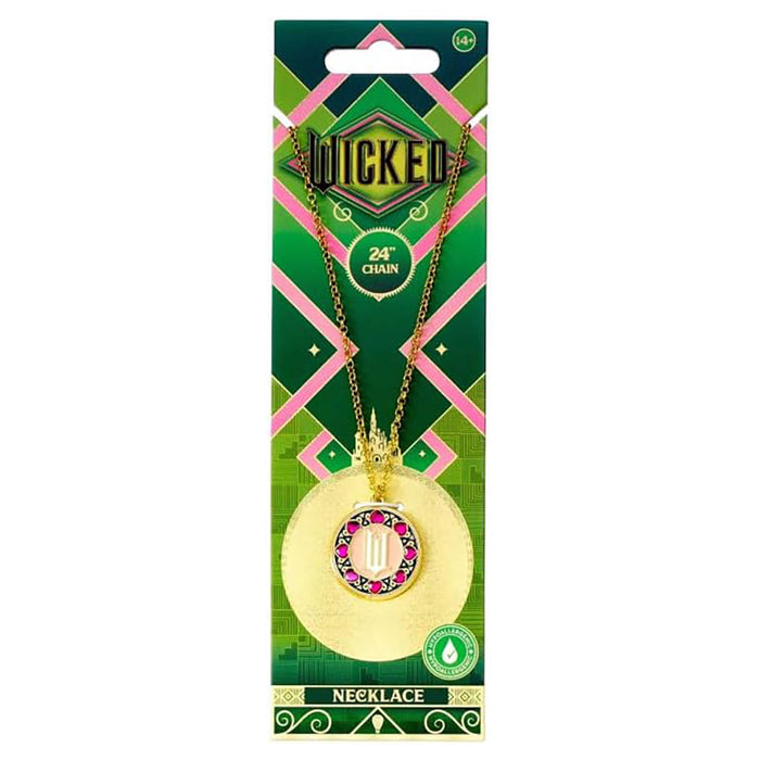 Wicked: 'W' logo with Crystal Border Necklace