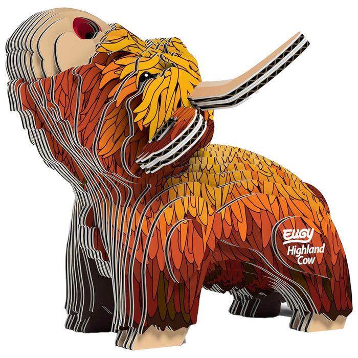 EUGY Highland Cow 3D Cardboard Model Kit