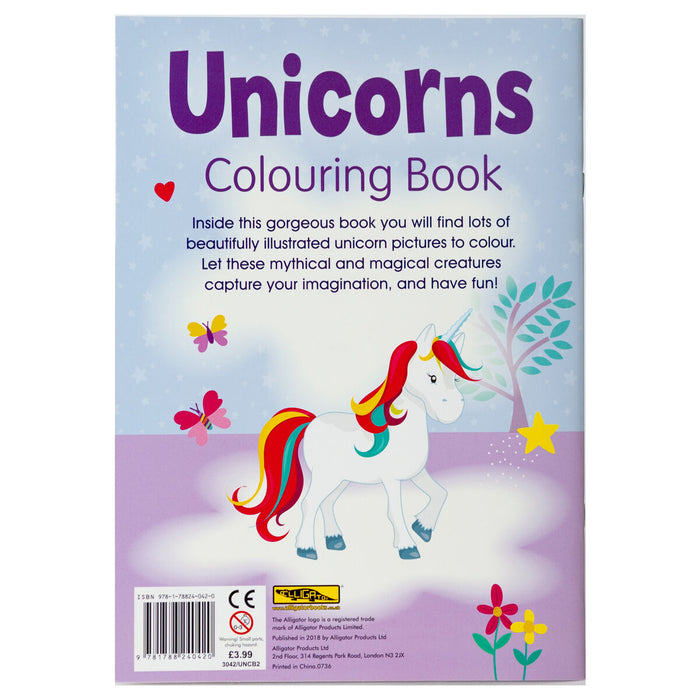 Unicorns Colouring Book Purple