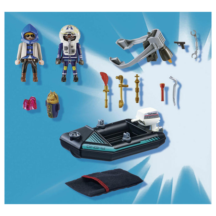 Playmobil City Action Police Jetpack and Boat Playset