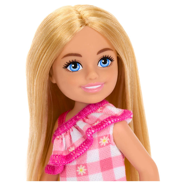 Barbie Chelsea Small 14cm Doll in Checked Dress