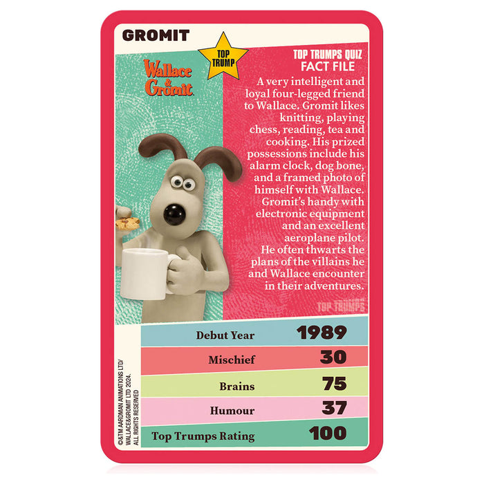 Aardman Top Trumps Specials Card Game