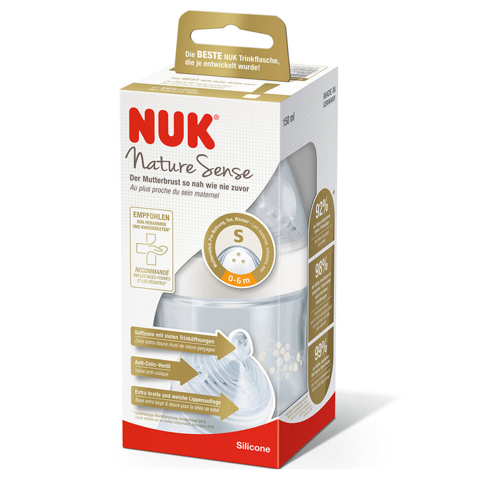 NUK Nature Sense 150ml Bottle, Silicone Small