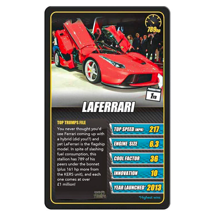 Sports Cars Top Trumps Classics Card Game