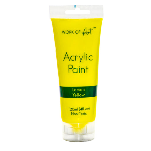 Work of Art Lemon Yellow Acrylic Paint 120ml Tube