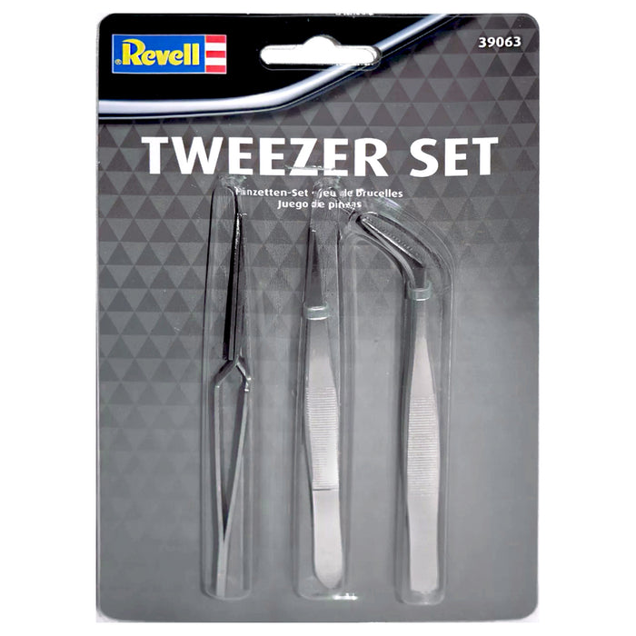Revell Tweezer Set Straight/Curved/Self-Close (3 Pack)