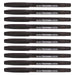 Helix Oxford Curve Black Needle Point Ball Pens (10 Pack)