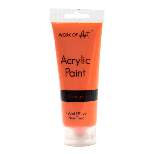 Work of Art Orange Acrylic Paint 120ml Tube