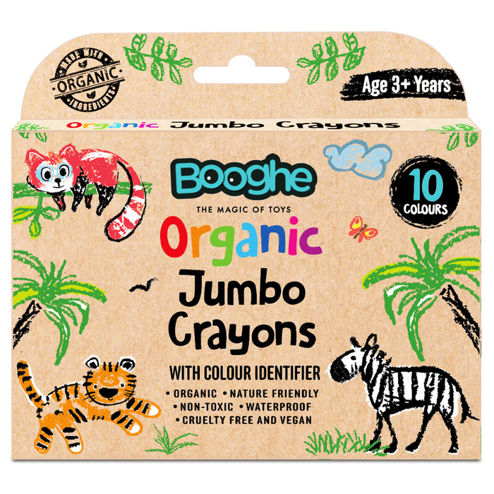 Booghe Organic Jumbo Crayons (10 Pack)