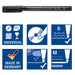 Staedtler Lumocolor Permanent Universal Black Medium Line Pen 