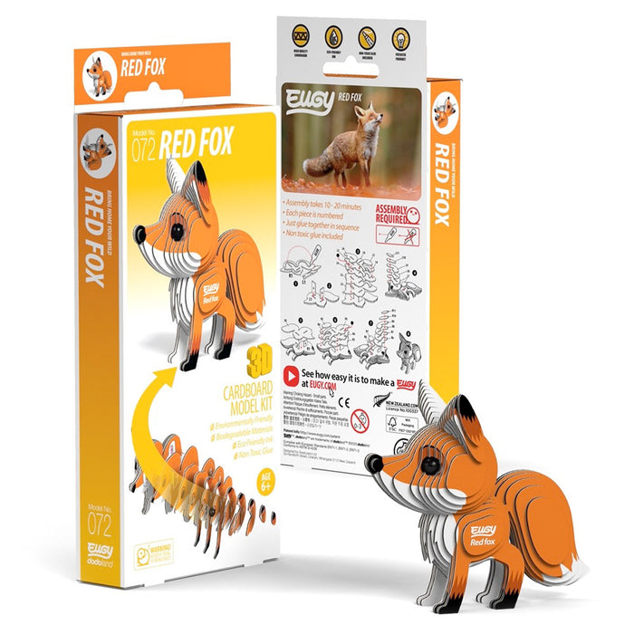 EUGY Red Fox 3D Cardboard Model Kit