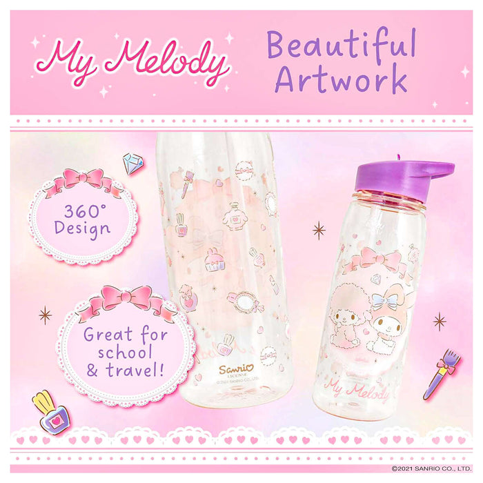 Sanrio My Melody Flip Top Water Bottle 650ml