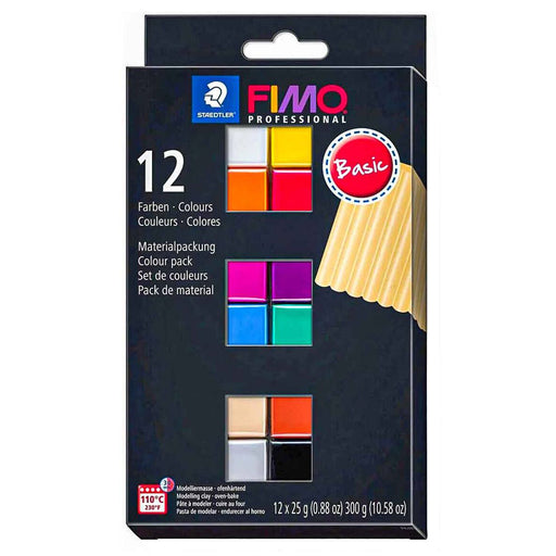 Staedtler FIMO Professional Modelling Clay 300g Basic 12 Colours
