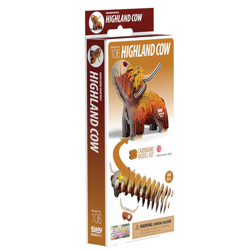 EUGY Highland Cow 3D Cardboard Model Kit