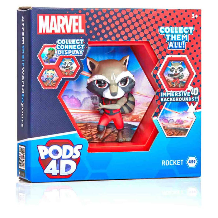 PODS 4D Marvel Rocket Figure