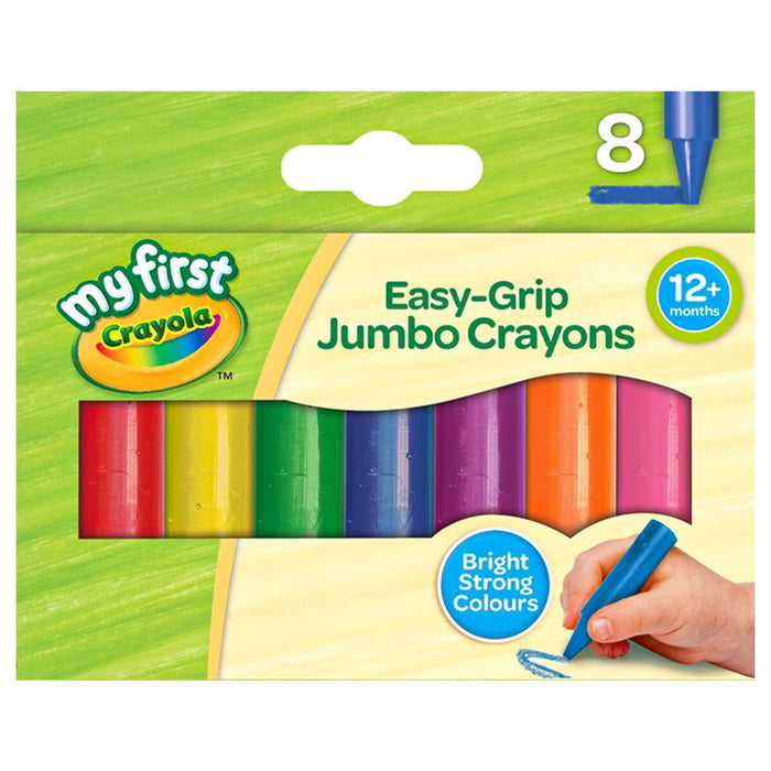 Crayola My First Easy-Grip 8 Jumbo Crayons and 8 Washable Markers Bundle