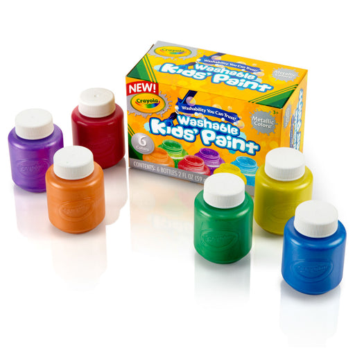 Crayola Washable Kids' Metallic Paint (Pack of 6)