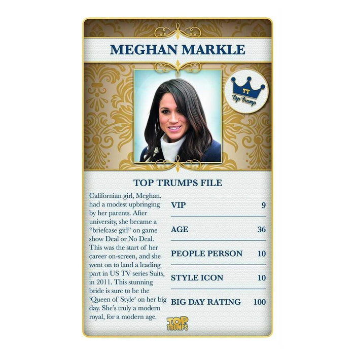 Royal Wedding Harry & Meghan Top Trumps Card Game