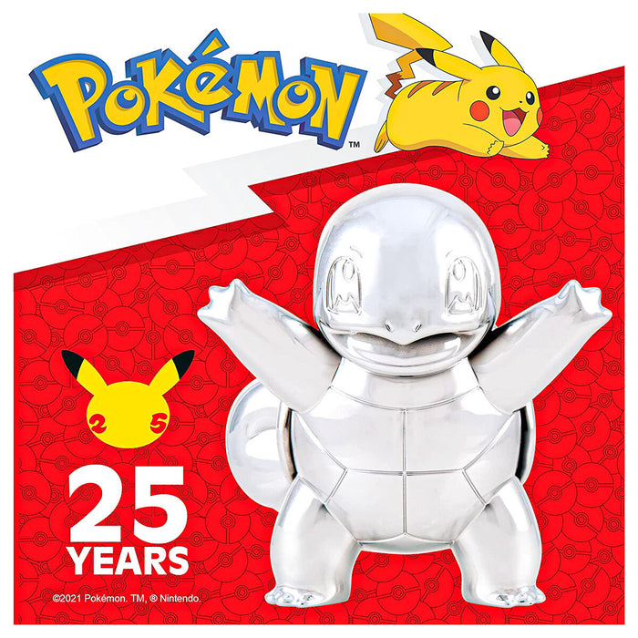 Pokémon 25 Years Silver Squirtle 3 Inch Figure