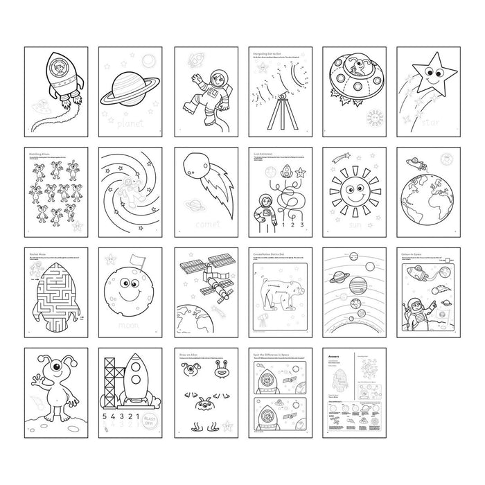 Outer Space Sticker Colouring Book