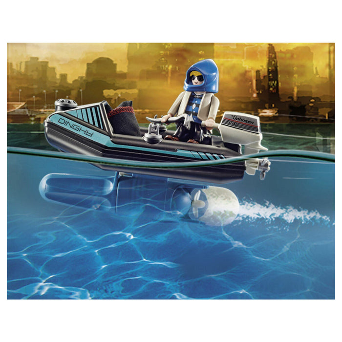 Playmobil City Action Police Jetpack and Boat Playset