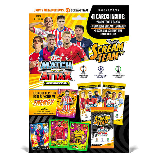 Topps Match Attax UEFA 2024/25 Trading Cards Update Mega Multipack #2 Scream Team