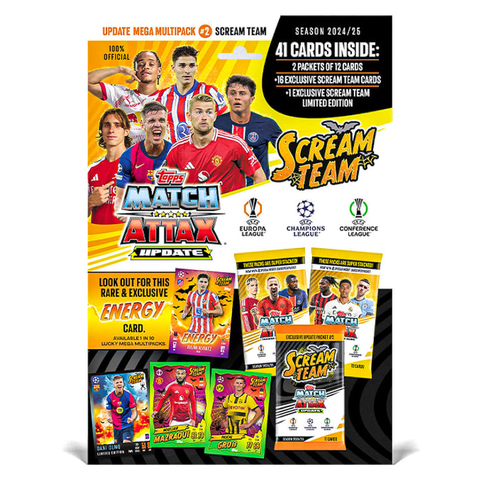 Topps Match Attax UEFA 2024/25 Trading Cards Update Mega Multipack #2 Scream Team