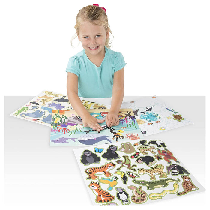 Melissa & Doug Reusable Sticker Pad - Habitats, Vehicles, and Town (3 Pack)