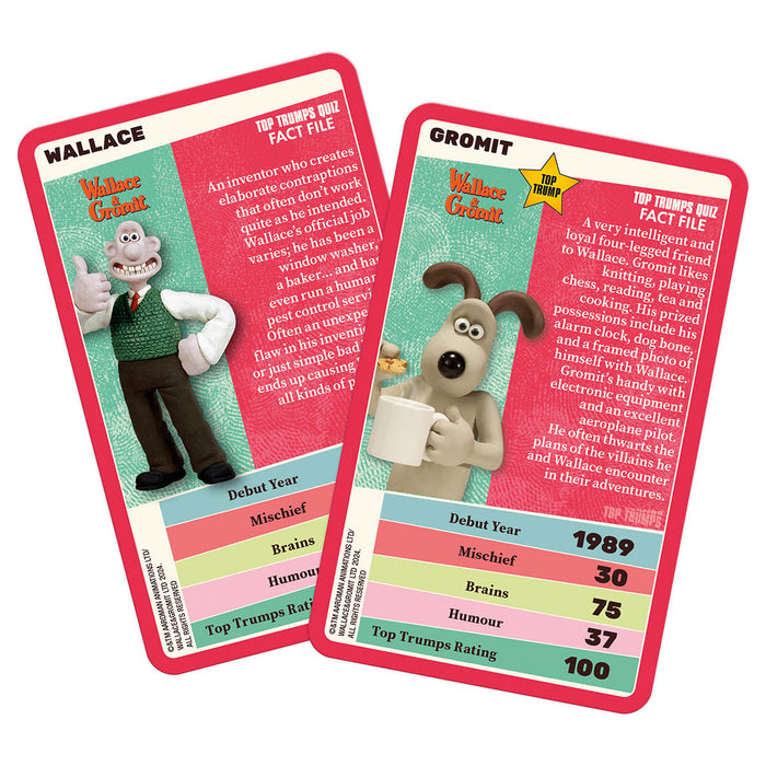 Aardman Top Trumps Specials Card Game