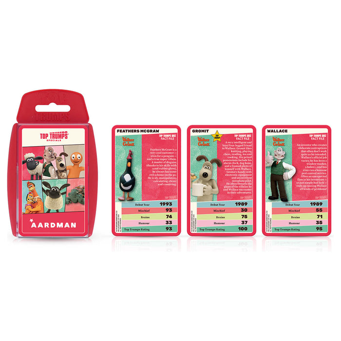 Aardman Top Trumps Specials Card Game