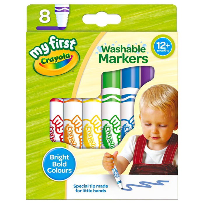 Crayola My First Easy-Grip 8 Jumbo Crayons and 8 Washable Markers Bundle