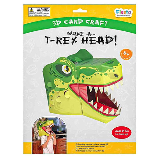 Fiesta Crafts 3D Card Craft T-Rex Head Mask