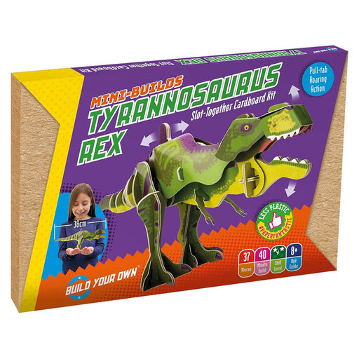 Build Your Own Mini-Builds Tyrannosaurus Rex Slot Together Cardboard Kit