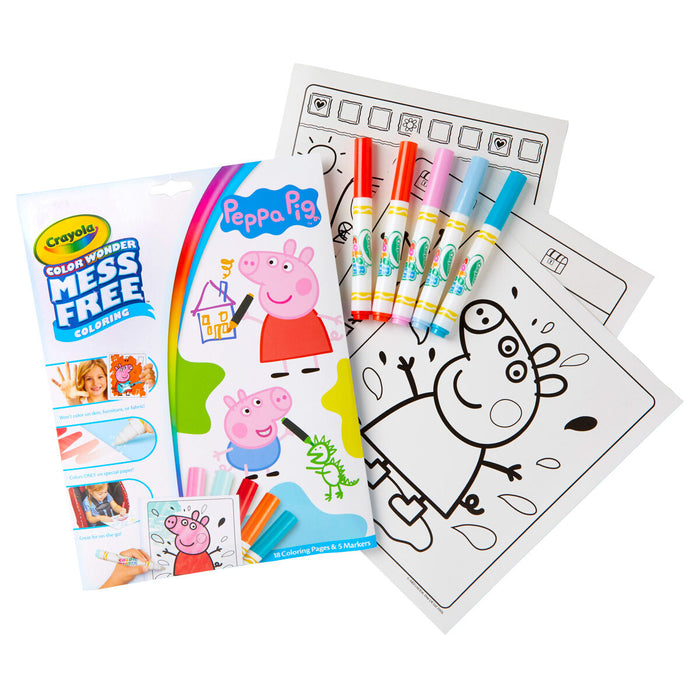 Crayola Color Wonder Mess Free Colouring Pack Peppa Pig