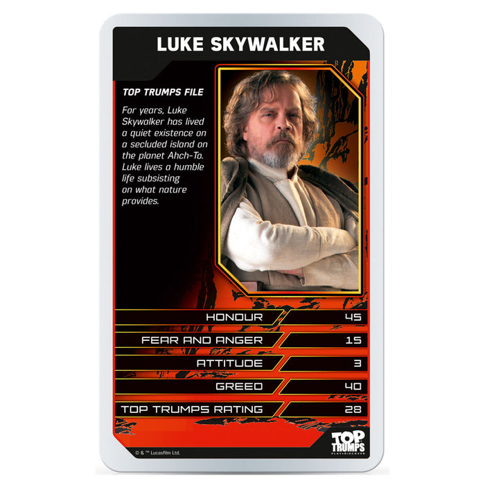 Star Wars: The Last Jedi Top Trumps Card Game 