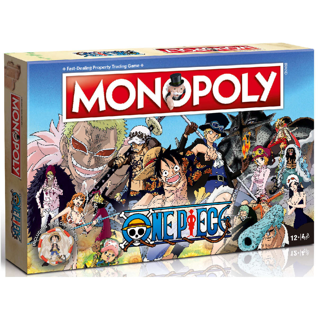 Winning Moves One piece Monopoly Board Game, Tour Dressrosa and join The  Straw Hat Crew and advance to Bellamy, Violet, or even Luffy, 2–6 players