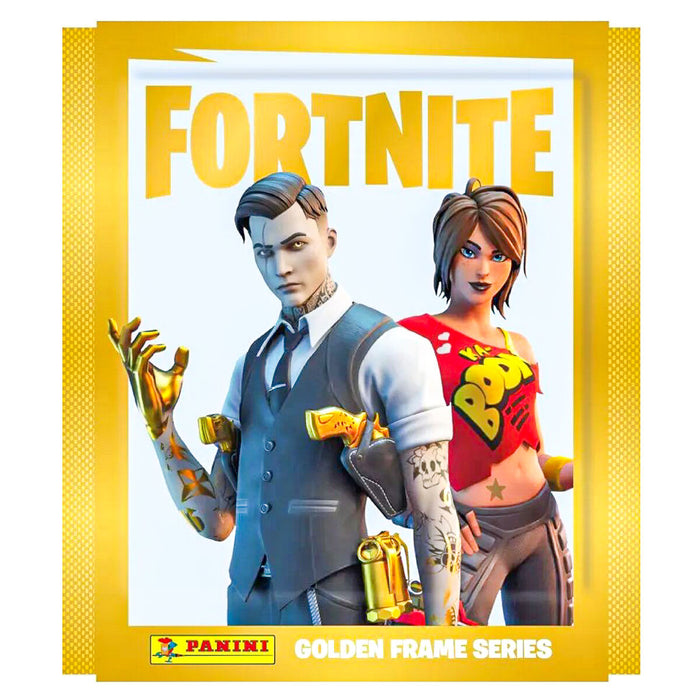 Panini Official Fortnite Golden Frame Series Sticker Collection Pack!