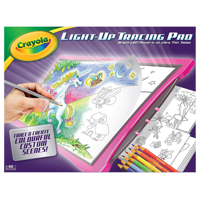 Crayola Light Up Tracing Pad - Pink - Bright LED Power in an Ultra
