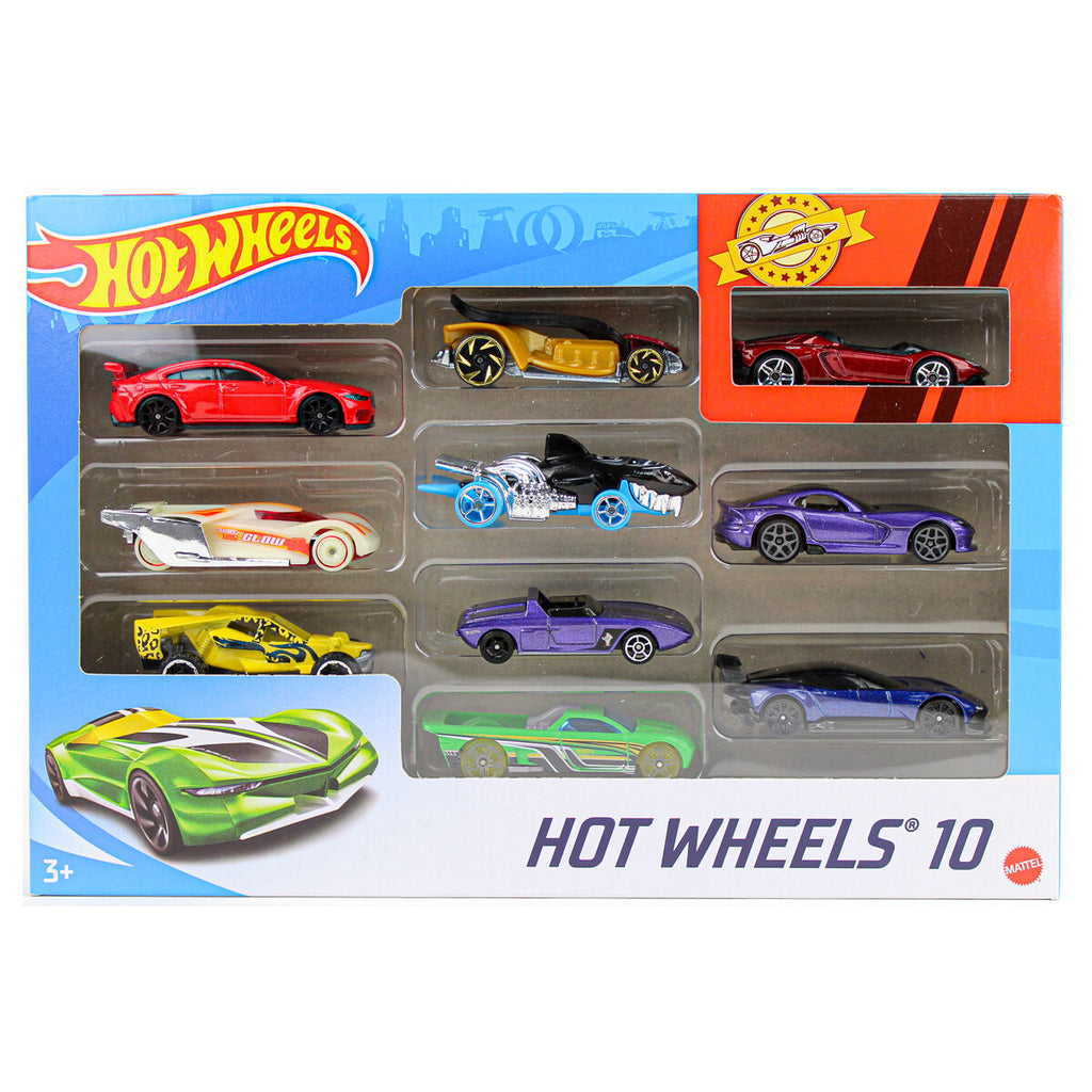 Hot wheels sales 10 cars